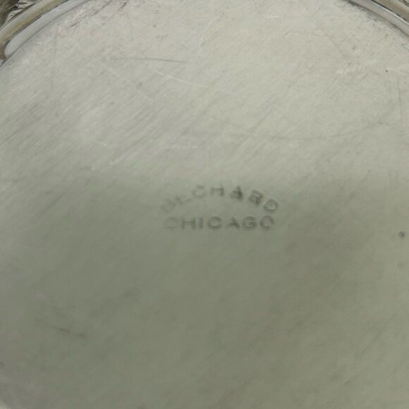 Vintage Drink Coasters Bechard Chicago Set of 6 Silver Plated Decorative - Picture 3 of 10